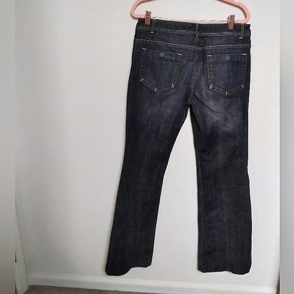 Jacob Black Dark Gray Bootcut Boot Cut Mid Rise Jeans Size 9/10 - Picture 1 of 8